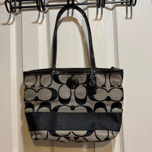 vintage coach canvas tote